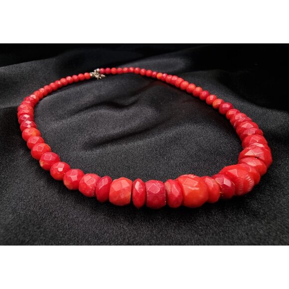 Jay King Genuine Coral Beaded Necklace With 925 Sterling Silver Clasp - Picture 3 of 5